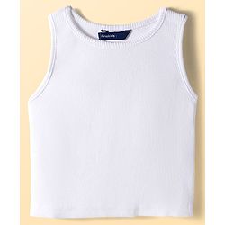 Pine Kids Cotton Woven Half Sleeves Solid Color Shrug with Pockets & Top - Wine & White