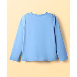 Pine Kids Disney Single Jersey Knit Full Sleeves Night Suit with Elsa Graphics - Light Blue