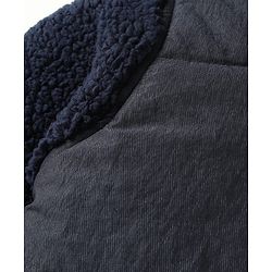 Pine Kids Woven Full Sleeves Solid Colour Hooded Padded Jacket - Navy Blue