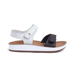 Pine Kids Solid Sandals with Velcro Closure - Brown