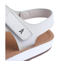 Pine Kids Solid Sandals with Velcro Closure - Brown