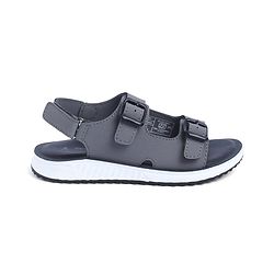 Pine Kids Solid Sandals with Velcro Closure - Charcoal Grey