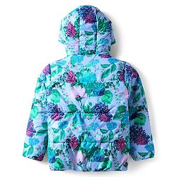 Pine Kids Woven Full Sleeves Hooded Padded Jacket With Floral Print - Multicolour