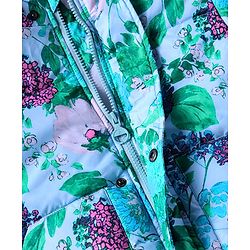 Pine Kids Woven Full Sleeves Hooded Padded Jacket With Floral Print - Multicolour