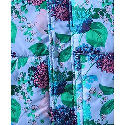 Pine Kids Woven Full Sleeves Hooded Padded Jacket With Floral Print - Multicolour