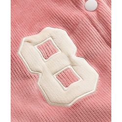 Pine Kids Woven Full Sleeves Hooded Sweatjacket With Number Embroidery - Pink