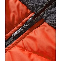 Pine Kids Woven Full Sleeves Solid Color Padded Jacket - Orange