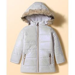 Pine Kids Cotton Woven Hoodies Full Sleeves Lavender 6-7 Years