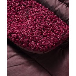 Pine Kids Woven Full Raglan Sleeves Solid Color Hooded Padded Jacket - Maroon