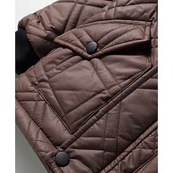 Pine Kids Woven Full Sleeves Solid Hooded Quilted Jacket - Brown