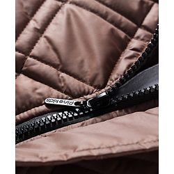 Pine Kids Woven Full Sleeves Solid Hooded Quilted Jacket - Brown