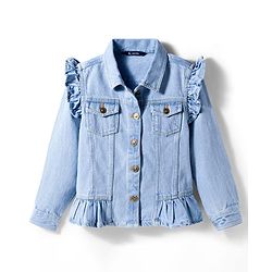 Pine Kids Cotton Woven Full Sleeves Solid Denim Jacket - Light Blue