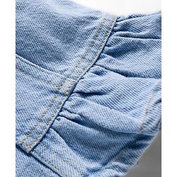 Pine Kids Cotton Woven Full Sleeves Solid Denim Jacket - Light Blue