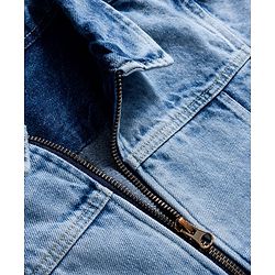 Pine Kids Cotton Woven Full Sleeves Solid Denim Jacket - Light Blue