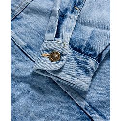Pine Kids Cotton Woven Full Sleeves Solid Denim Jacket - Light Blue