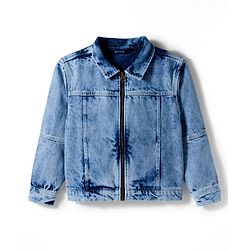 Pine Kids Cotton Woven Full Sleeves Solid Denim Jacket - Light Blue