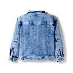 Pine Kids Cotton Woven Full Sleeves Solid Denim Jacket - Light Blue