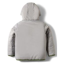 Pine Kids Woven Full Sleeves Solid Hooded Reversible Jacket - Green
