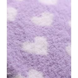 Pine Kids Knitted Full Sleeves Pullover Sweater With Heart Design - Purple