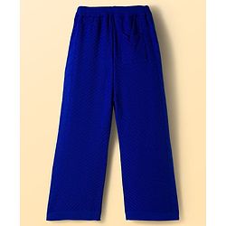 Pine Kids Knit Full Sleeves Solid Color Front Open Sweater Set - Blue