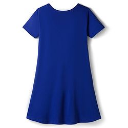 Pine Kids Cotton Knit Half Sleeves Nighty With Text Print - Blue