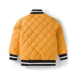 Pine Kids Woven Full Sleeves Solid Color Quilted Jacket - Gold