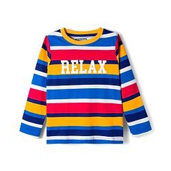 Pine Kids Cotton Knit Full Sleeves Co-ord Night Suit with Text Print - Multicolor