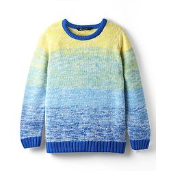 Pine Kids Knit Full Sleeves Pullover Sweater with Ombre Design - Multicolor