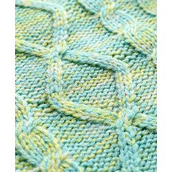 Pine Kids Knit Full Sleeves Pullover Sweater with Cable Knit & Ombre Design - Light Green
