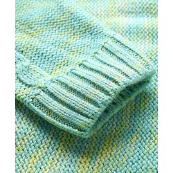 Pine Kids Knit Full Sleeves Pullover Sweater with Cable Knit & Ombre Design - Light Green