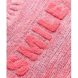 Pine Kids Knit Full Sleeves Pullover Sweater with Smile Embroidery - Pink