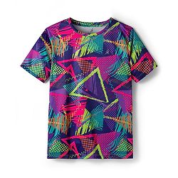 Pine Active Knit Half Sleeves T-Shirt Abstract Print - Multicolour