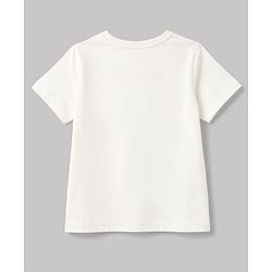 Pine Kids Cotton Knit Half Sleeves T-Shirt With New York Print - White