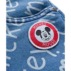 Pine Kids Disney Denim Woven Full Length Jeans With Mickey Mouse Print - Blue