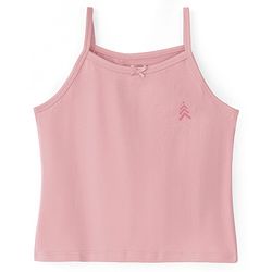 Pine Kids Cotton Lycra Knit Sleeveless Solid Color Slips Pack of 3 ( Color May Vary)