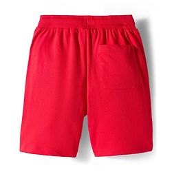 Pine Kids Marvel Terry Knit Knee Length Shorts with Spiderman Graphics Pack of 2 - Red & Black
