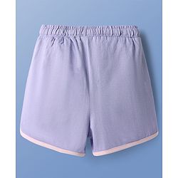 Pine Kids Disney Single Jersey Knit Half Sleeves Shorts Night Suit with Disney Princess Graphics - Pink & Lilac