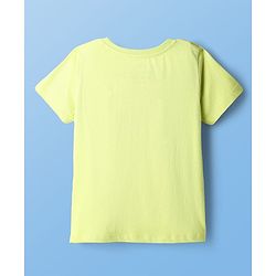 Pine Kids Disney Single Jersey Knit Half Sleeves Shorts Night Suit with Disney Princess Cinderella Graphics - Limegreen