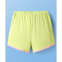 Pine Kids Disney Single Jersey Knit Half Sleeves Shorts Night Suit with Disney Princess Cinderella Graphics - Limegreen