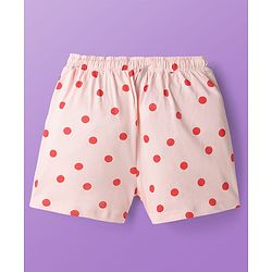 Pine Kids Disney Single Jersey Knit Half Sleeves Shorts Night Suit with Disney Princess Ariel Graphics - Pink