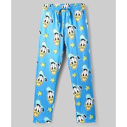 Pine Kids Disney Single Jersey Knit Full Sleeves Night Suit with Mickey Mouse & Friends Graphics - Light Green & Light Blue