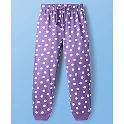 Pine Kids Disney Single Jersey Knit Full Sleeves Night Suit with Disney Princess Rapunzel Graphics - Lavender & White
