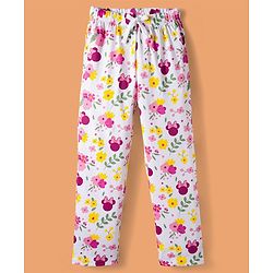 Pine Kids Disney Single Jersey Knit Full Sleeves Co-ords Night Suit With Minnie Mouse Print - White