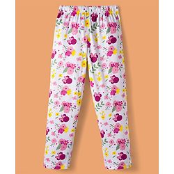 Pine Kids Disney Single Jersey Knit Full Sleeves Co-ords Night Suit With Minnie Mouse Print - White