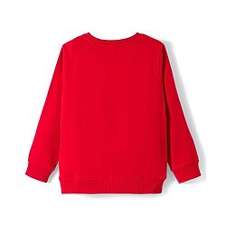 Pine Kids Looper Knit Full Sleeves Winter Wear Sweatshirt & Joggers Set with Brooklyn Text Print - Red