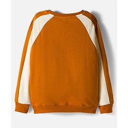 Pine Kids Looper Knit Full Raglan Sleeves Winter Wear Suit With Brooklyn Text Print - Light Brown