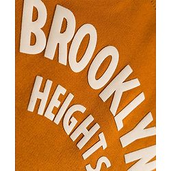 Pine Kids Looper Knit Full Raglan Sleeves Winter Wear Suit With Brooklyn Text Print - Light Brown