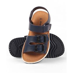 Pine Kids Velcro Closure Solid Colour Sandals -Navy Blue