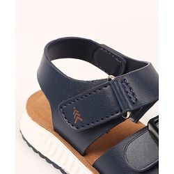 Pine Kids Velcro Closure Solid Colour Sandals -Navy Blue