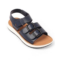 Pine Kids Velcro Closure Solid Colour Sandals -Navy Blue